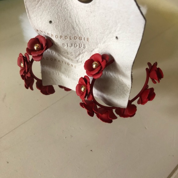 Anthropologie Autumnal Hoop Earrings NEW